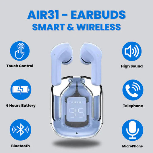 Air 31 Wireless Earbuds Bass Stereo Headphones